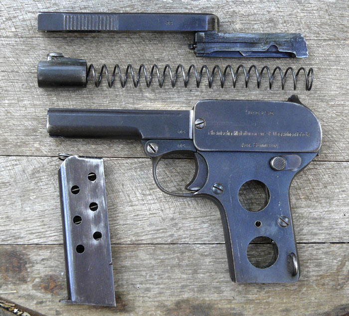 1907 Dreyse 7.65mm Pistol Components