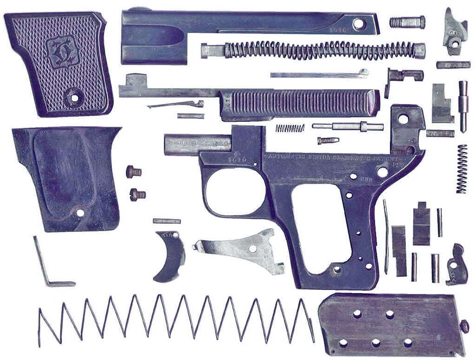 Clment Model 1907 - Type I - SN 1616 - 6.35mm - Parts - Gerhard Schnbauer