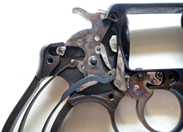 Second Model .32 Smith & Wesson Hand Ejector - Lockwork (Photo courtesy Gary Lowe)