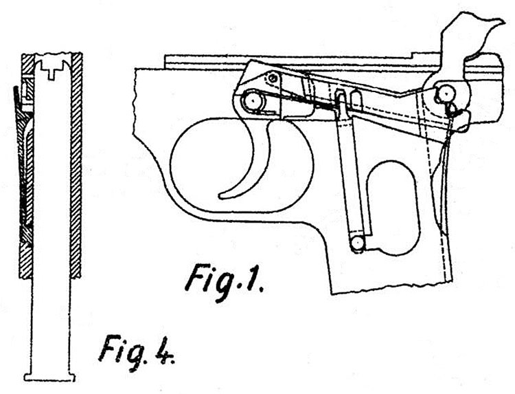 Patent Drawing Based on Frantiek Mykas 1928 Czech patent ? 28114 for the CZ-36 Pistol