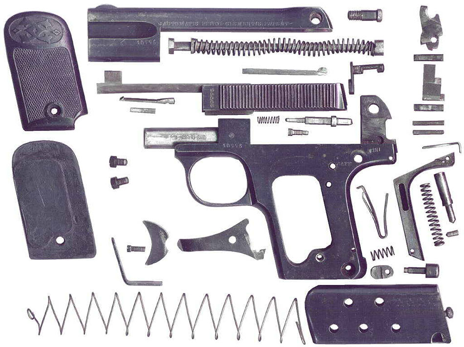 Clment Model 1908 - SN 10775 - 6.35mm - Parts - Gerhard Schnbauer