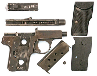 Model III Langenhan Pistol - Field Stripped