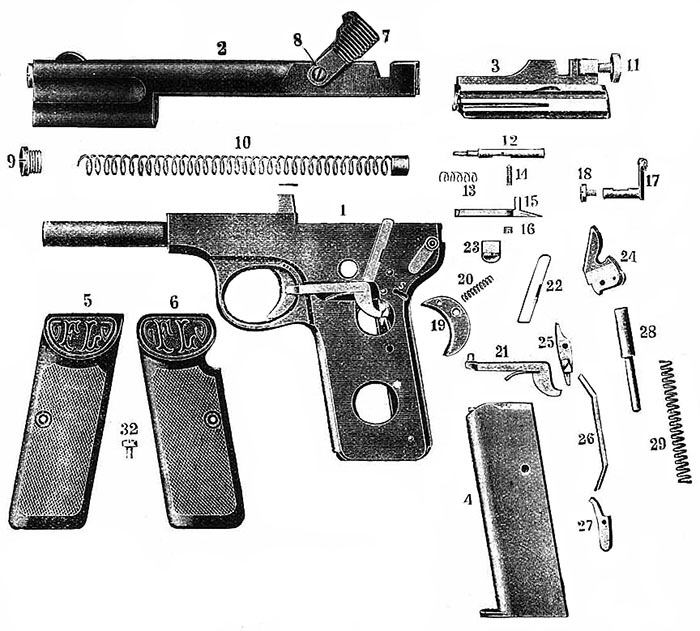 Friedrich Langenhan Model 1 parts diagram