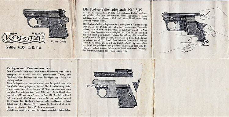 Kobra Instruction Sheet