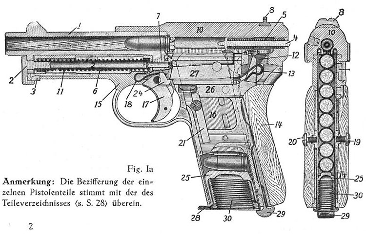 Mauser Model 1914 Schematic - from an early manual