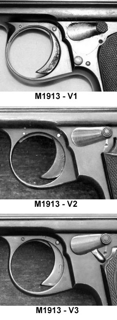 Sauer Model 1913, first, second, and third variants