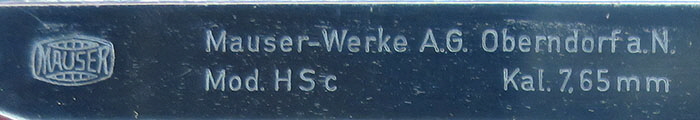 Mauser-Werke A.G. Oberndorf a.N. - Mod. HSc Kal.7,65 mm