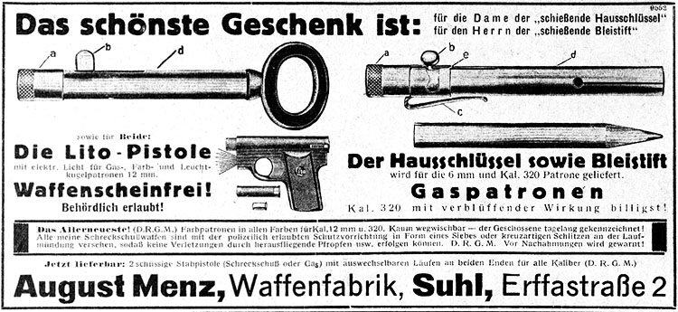 Menz Advertisement from Der Waffenschmied