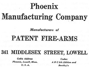 Phoenix Ad in Lowell City Directory - 1920