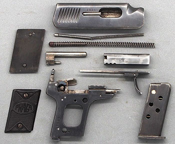 Model 21 Praha Pistol Field Stripped