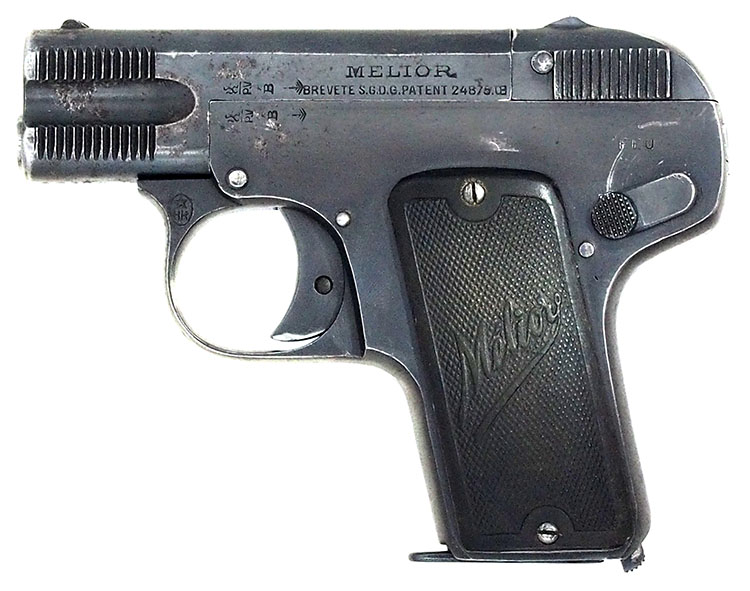 Model 1909 (Type II) Melior Pistol in 6.35mm - SN 33445