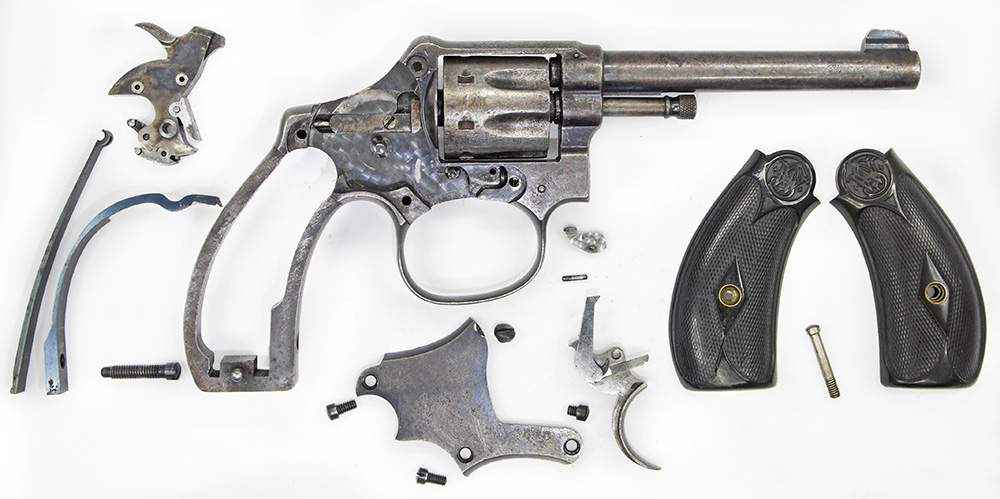 Smith & Wesson .22 Hand Ejector Disassembled - SN 4383