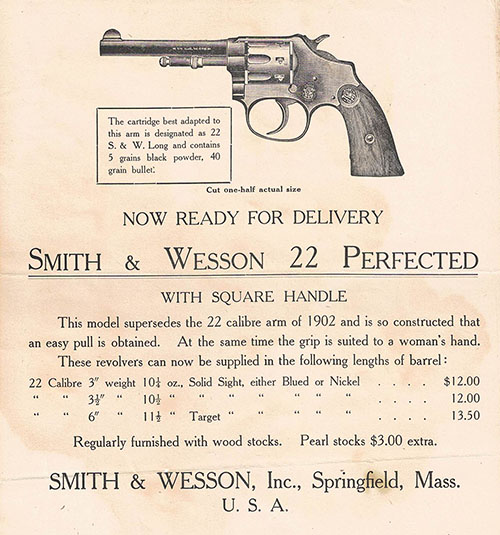 Early Flyer for S&W 22 Perfected