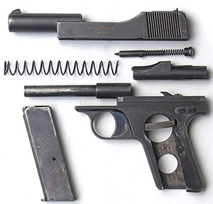 7.65mm Franz Stock Pistol Disassembled