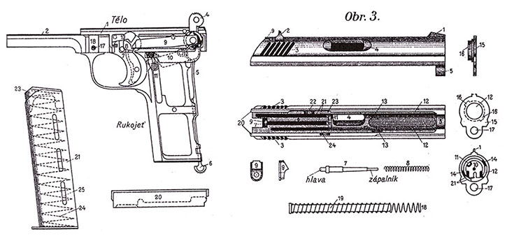 Czech Technical Drawing of the Original Nickl Design