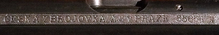 Czech vz.24 slide inscription