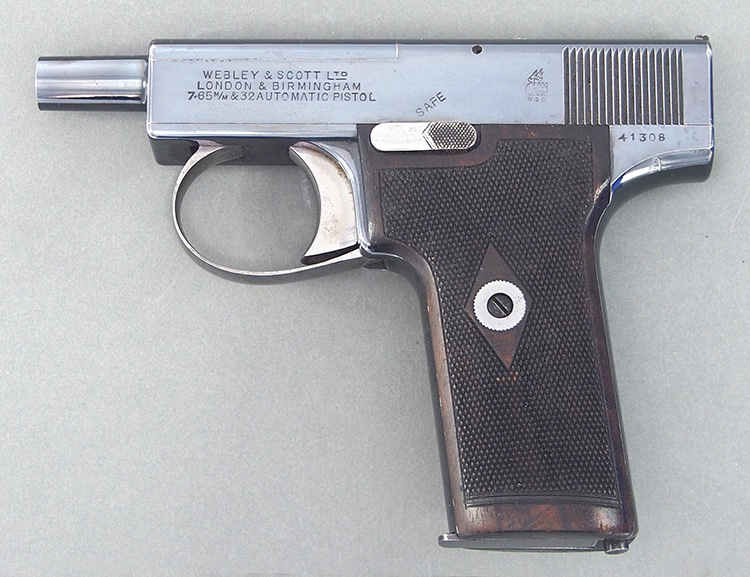 Webley & Scott .32 Caliber Prototype Pistol - SN 41308 - 1910