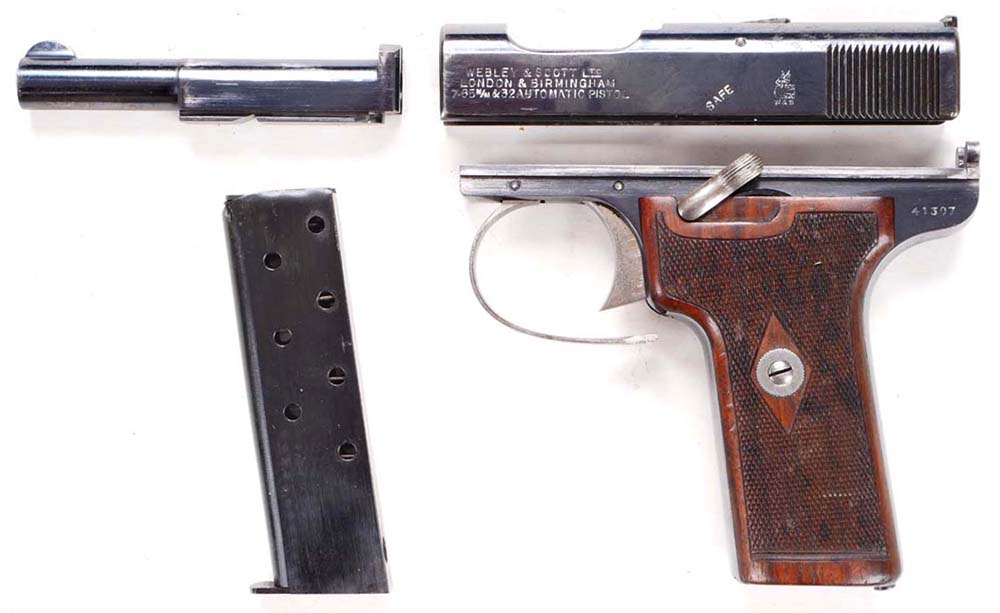 Webley & Scott .32 Caliber Prototype Pistol - SN 41307 - 1910