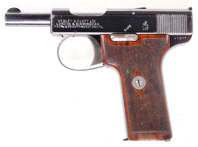 Webley & Scott .32 Caliber Prototype Pistol - SN 41307 - 1910