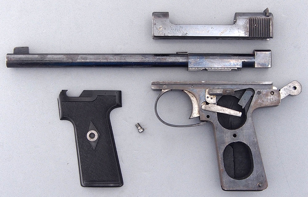 Webley & Scott Model 1911 .22 Caliber Target Pistol - SN 98412 - field stripped