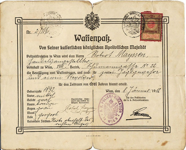 Waffenpass of 1912