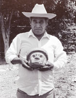 Cirilo Rivera Martinez and pre-Columbian  head